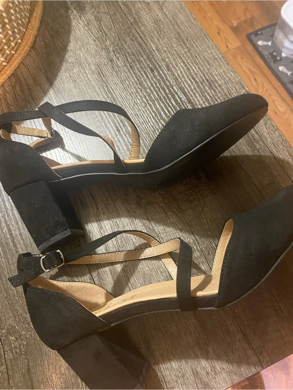 Journee Collection Black Strap Dress Shoes